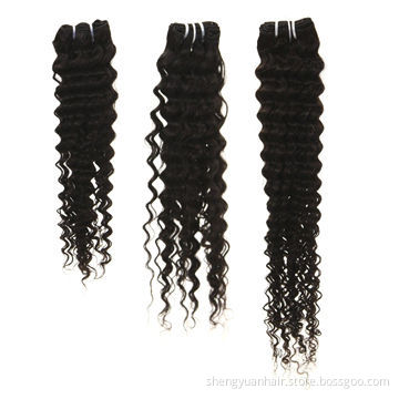 Brazilian virgin hair weft, curly, 3pcs/lot, 8"-30"
